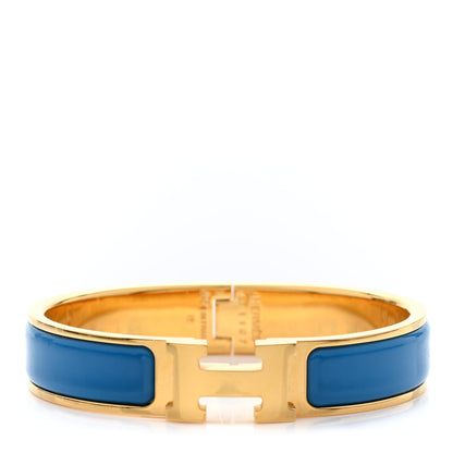 Hermes Enamel Narrow Clic Clac H Bracelet PM Bleu Jodhpur 1 of 5