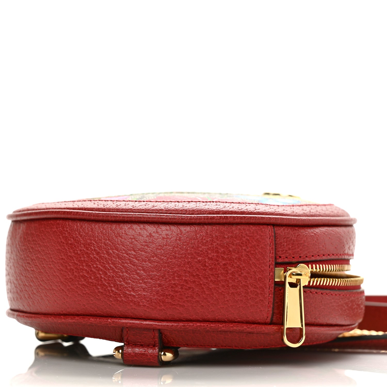 Gucci GG Supreme Monogram Web Flora Mini Ophidia Round Backpack Red 8 of 8