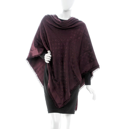 Louis Vuitton Wool Silk Monogram Shawl Amarante 2 of 4