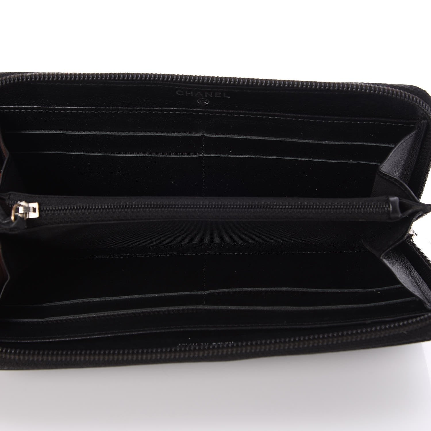Chanel Caviar Large Timeless CC Zip Around Wallet Black 5 of 8