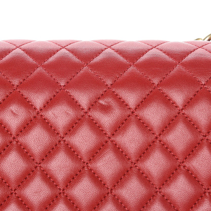 Chanel Lambskin Quilted Medium Boy Flap Red 13 of 14
