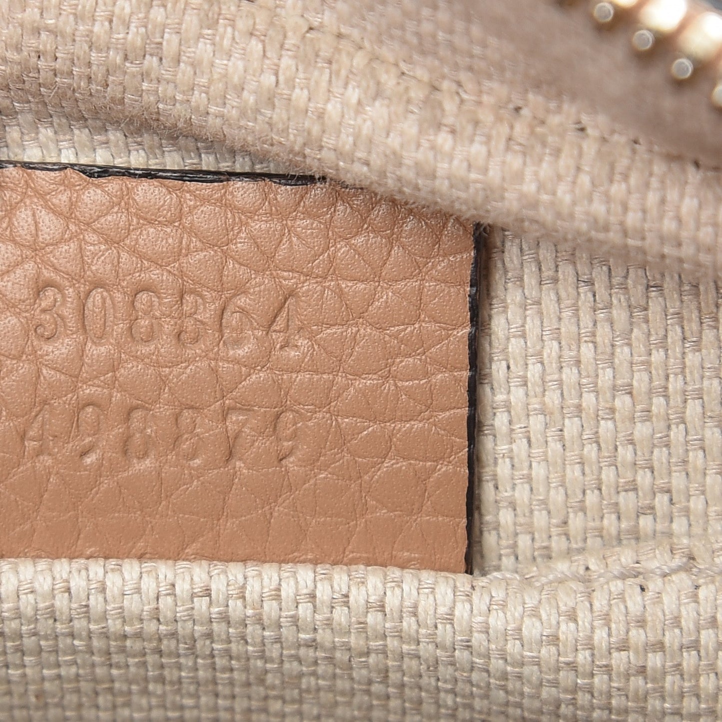 Pebbled Calfskin Small Soho Disco Bag Rose Beige