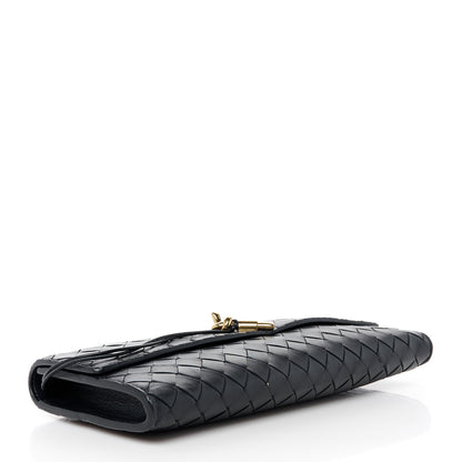 Bottega Veneta Nappa Intrecciato Long Andiamo Top Handle Clutch Black 4 of 10