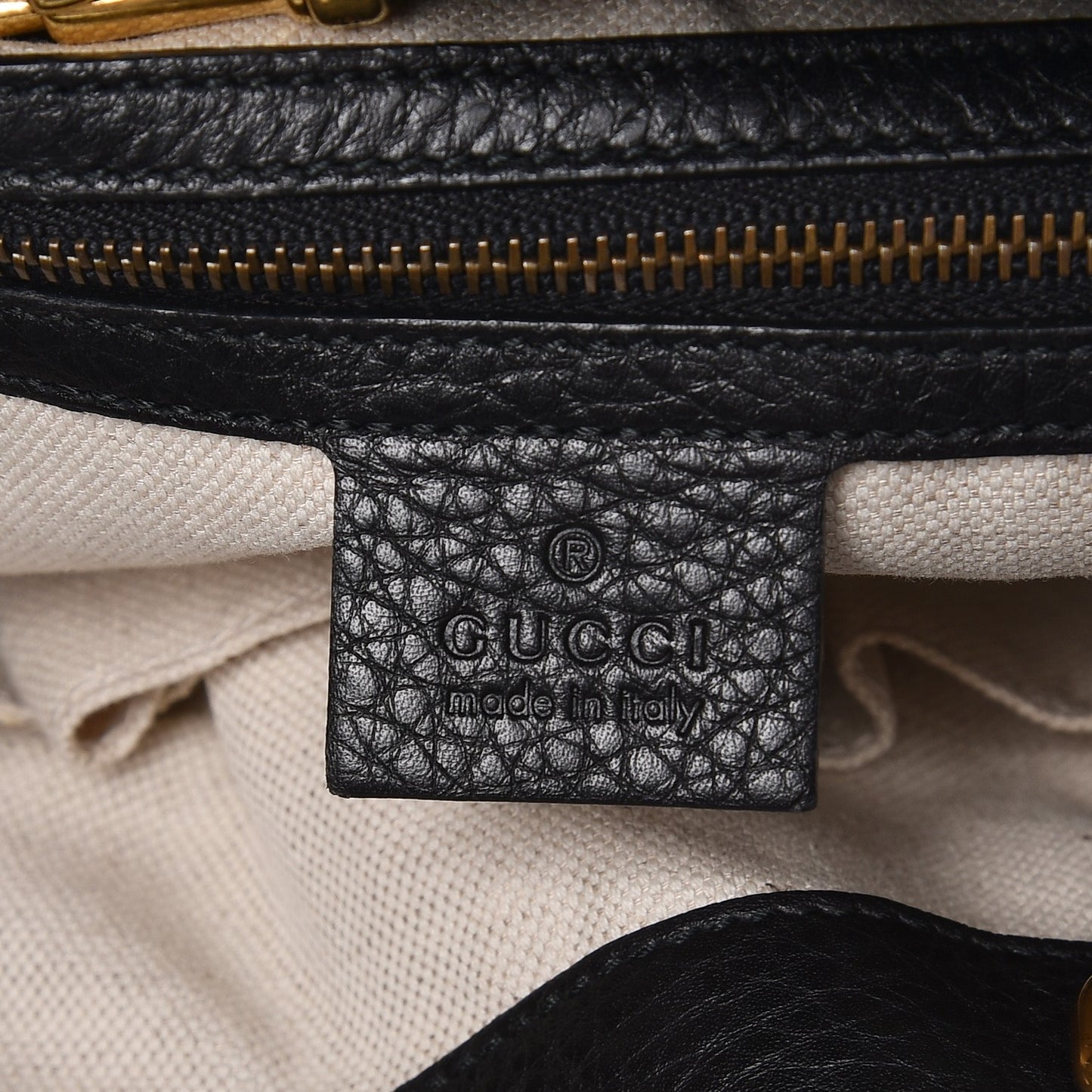 Pebbled Calfskin Medium Twill Shoulder Bag Black