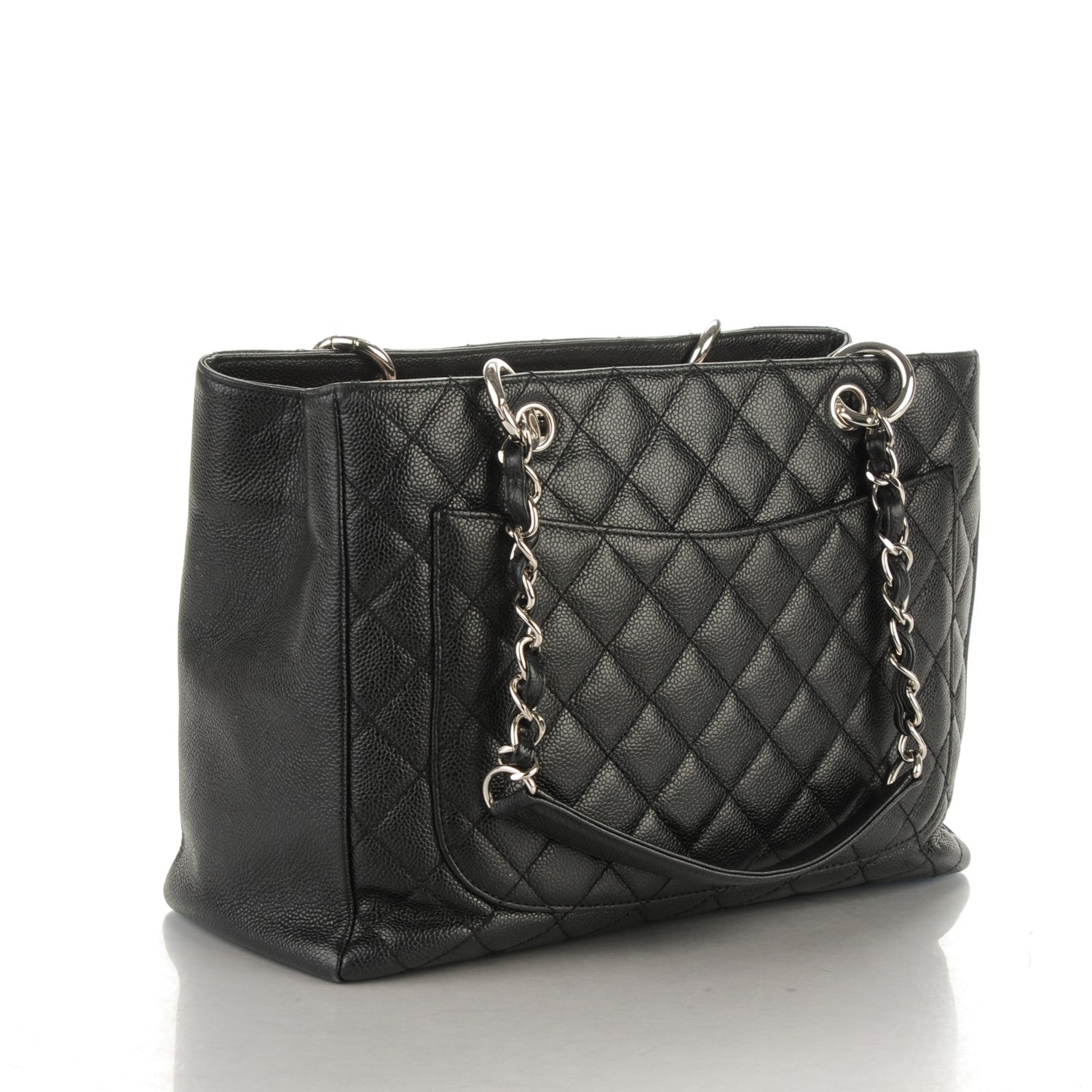 Chanel Caviar Quilted Grand Shopping Tote GST Black 3 of 7