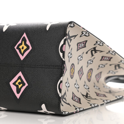 Louis Vuitton Monogram Giant Wild At Heart Onthego GM Black 9 of 10