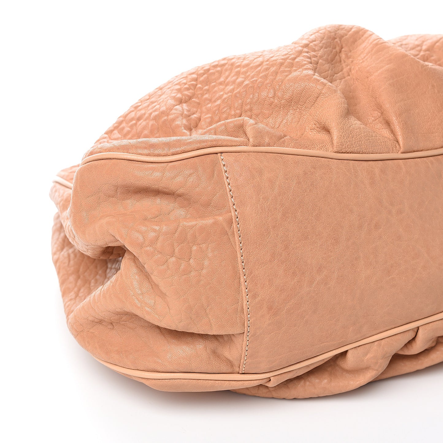 Crinkled Lambskin Mia Tote Camel