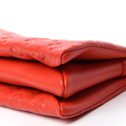 Louis Vuitton Lambskin Embossed Monogram Coussin PM Red 7 of 10