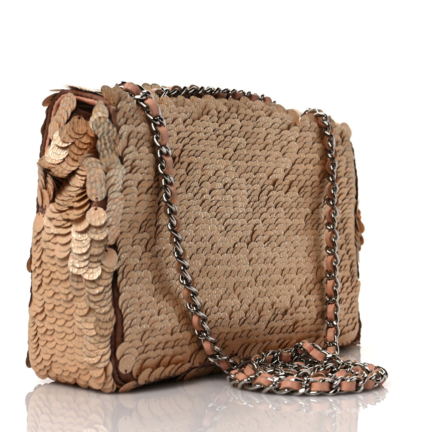 Sequin Mini Rectangular Flap Gold