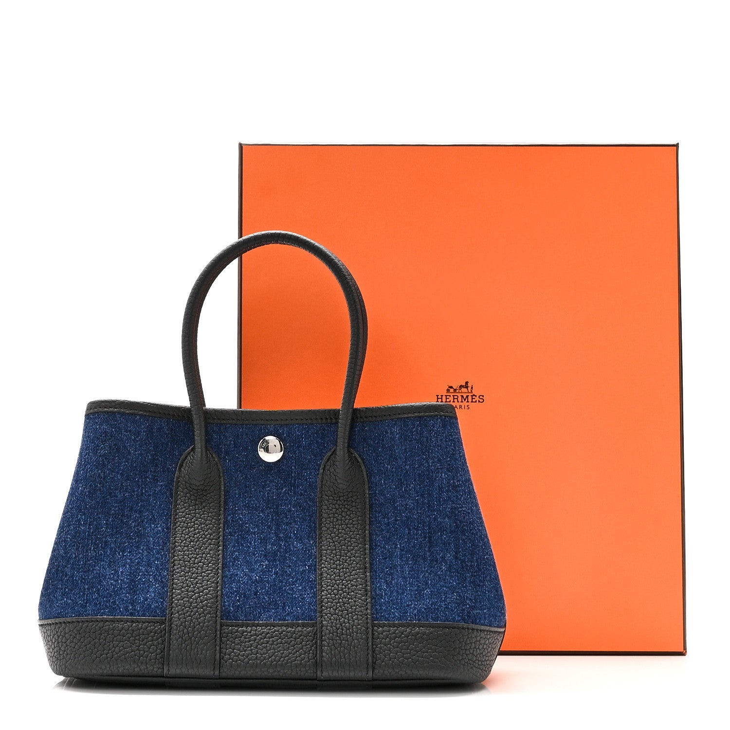 Hermes Denim Toile Negonda Neo Garden 23 Black 1807513 – FASHIONPHILE