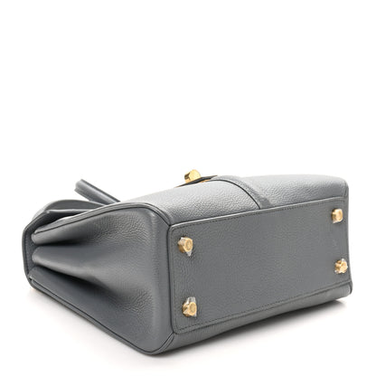 Celine Grained Calfskin Small 16 Top Handle Bag Medium Grey 4 of 9