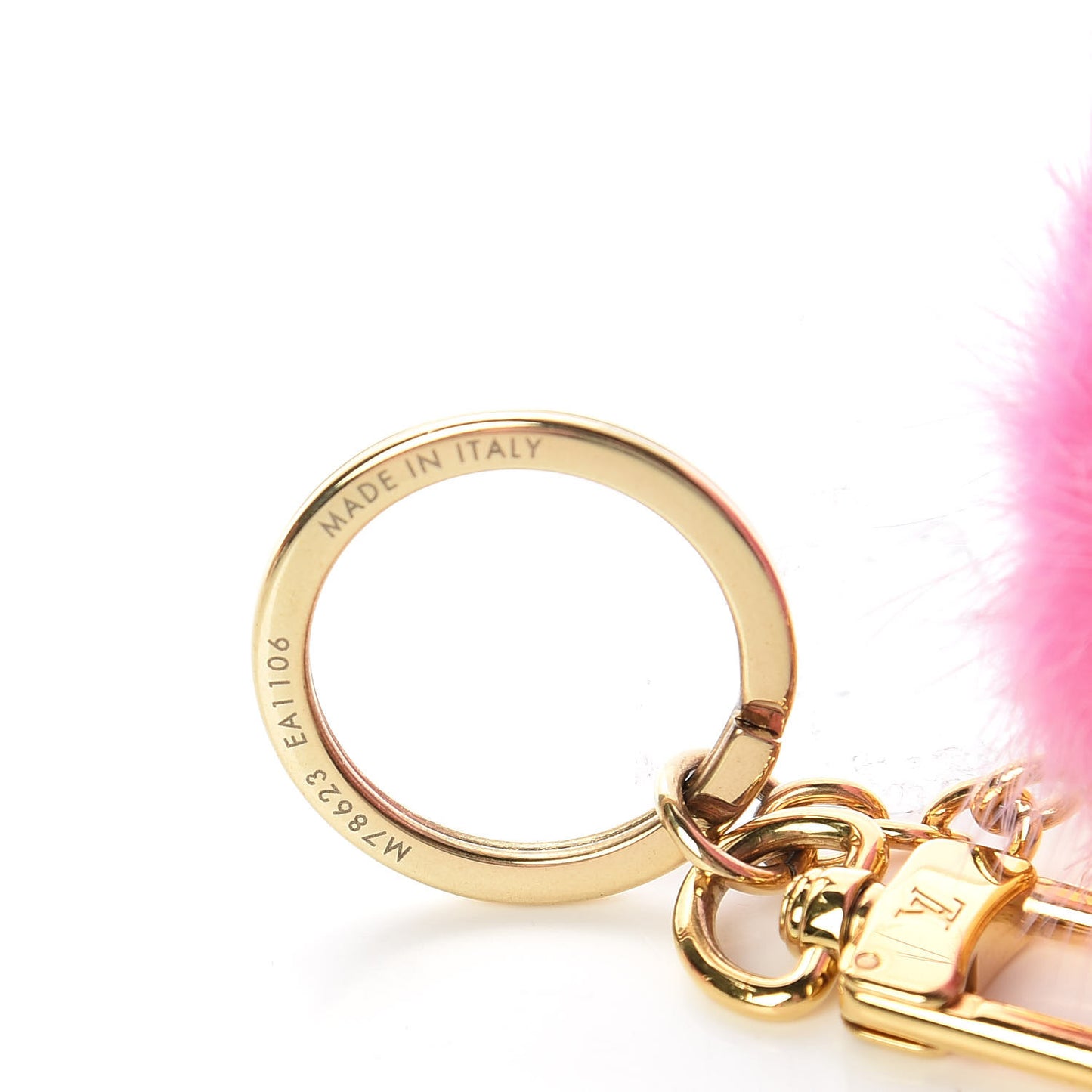 Mink Fluo Bubble Bag Charm Key Holder Pink