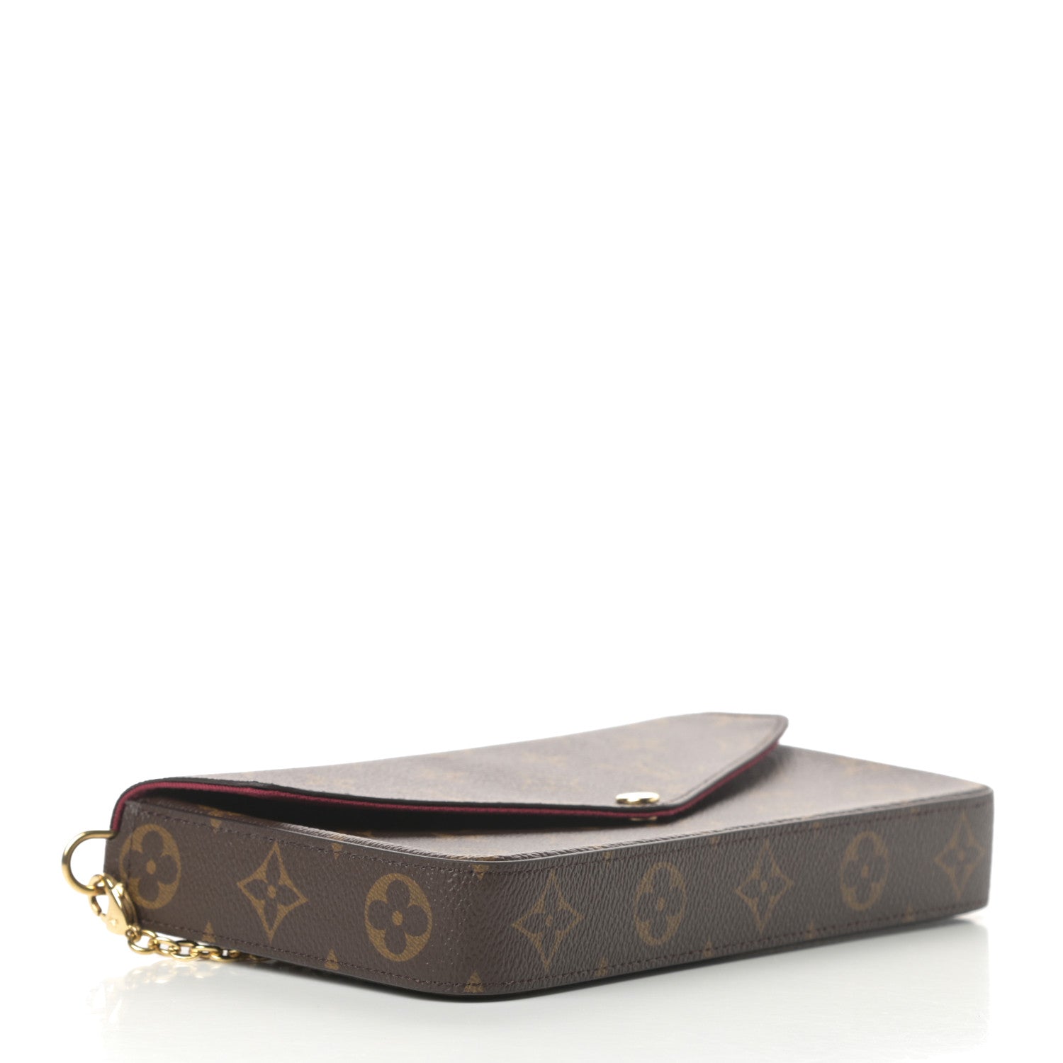 Louis Vuitton Monogram Pochette Felicie Chain Wallet Fuchsia 5 of 12