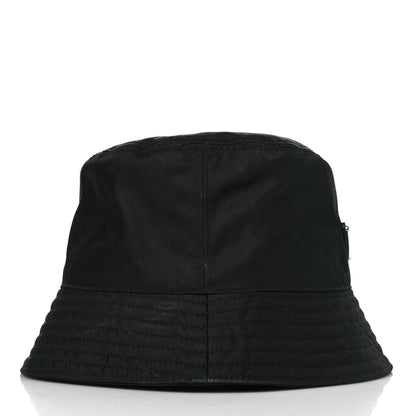 Prada Re-Nylon Metal Triangle Logo Womens Bucket Hat M Black 4 of 7