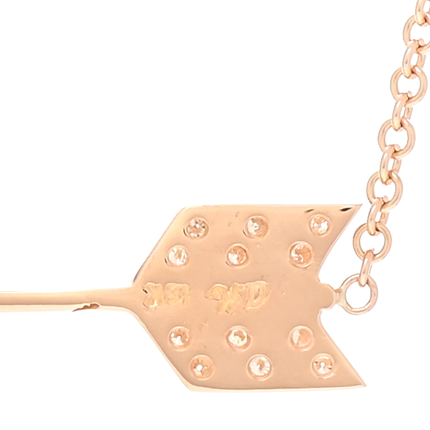 Anita Ko 18K Rose Gold Diamond Arrow Necklace 4 of 7