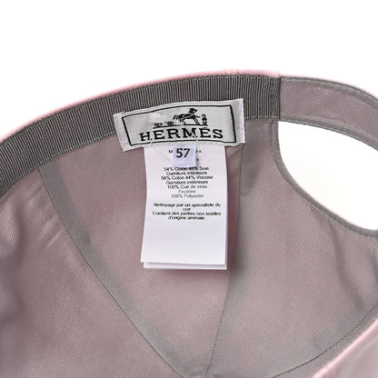 Hermes Cotton Canvas Serena Cap 57 Rose Darling 8 of 8