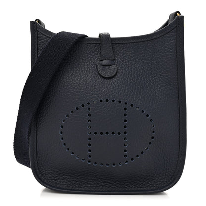 Hermes Taurillon Clemence Amazone Evelyne TPM Bleu Nuit Bleu Indigo 1 of 11