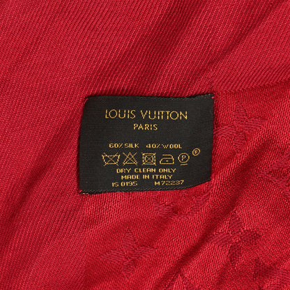 Louis Vuitton Silk Wool Monogram Shawl Pomme D'Amour 2 of 9