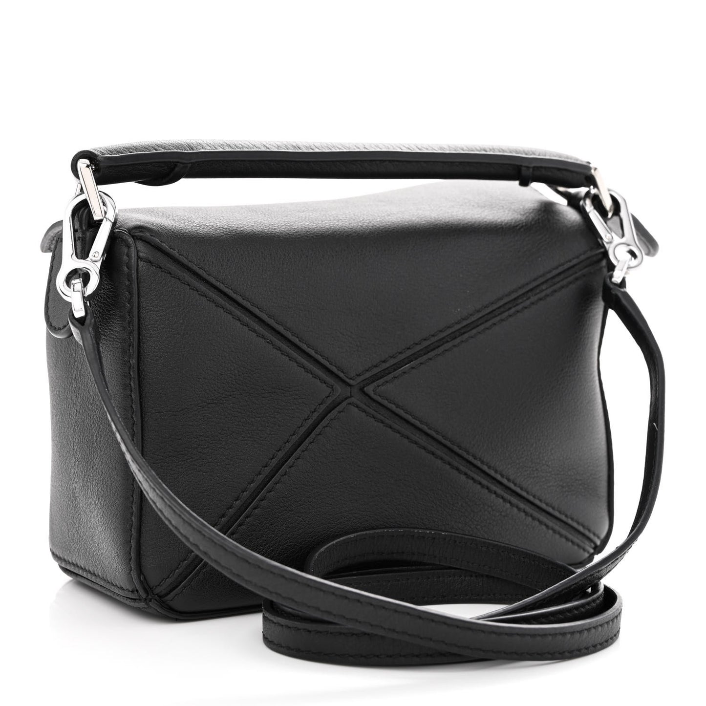 Calfskin Mini Puzzle Bag Black