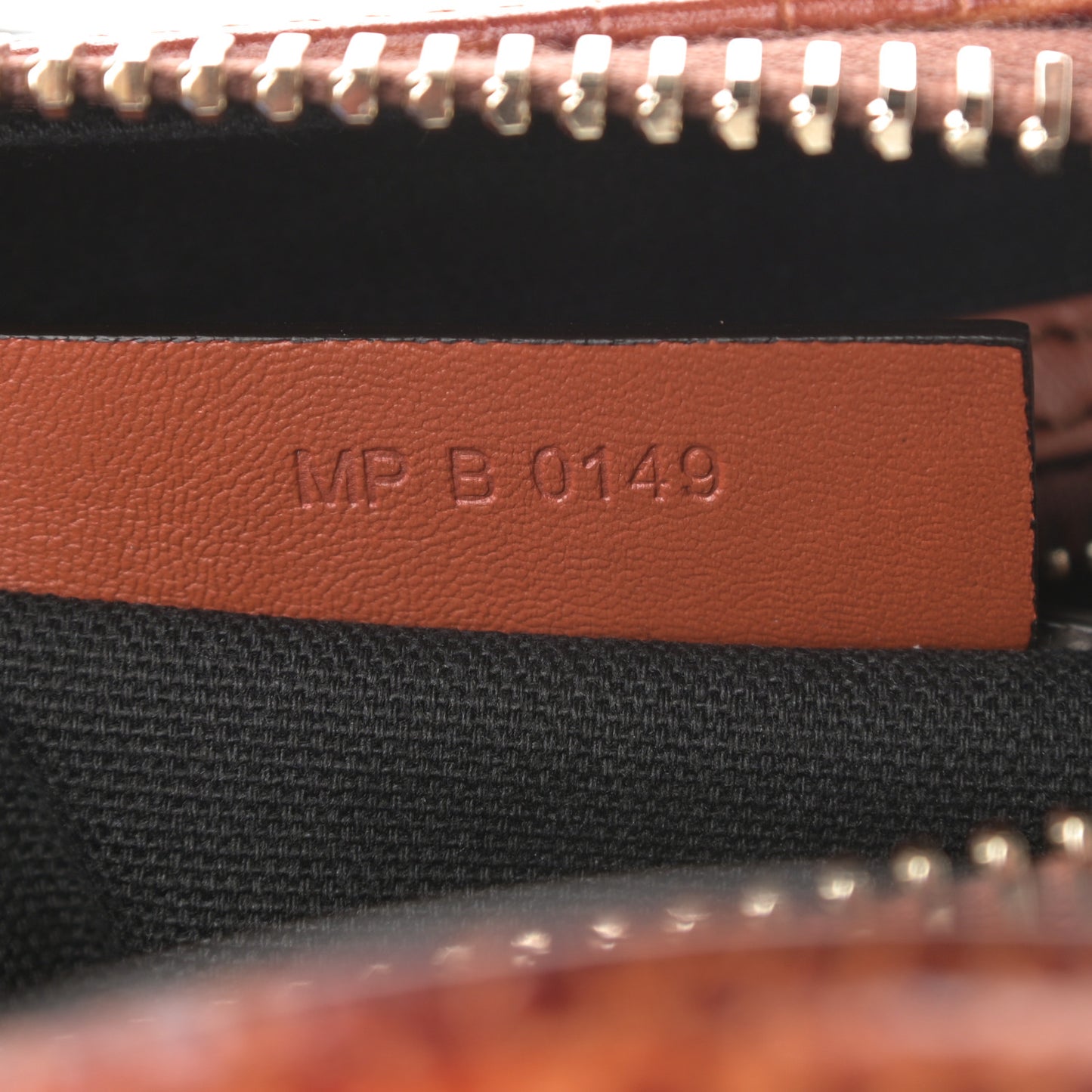 Calfskin Crocodile Embossed Mini Antigona Cognac