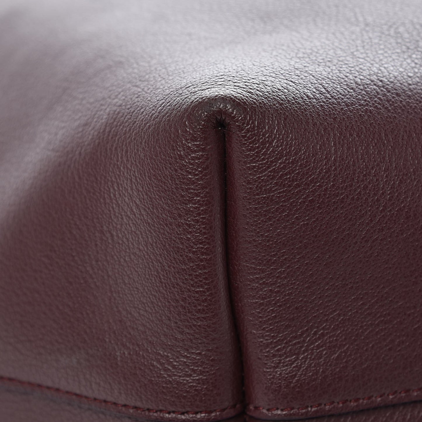 Calfskin Large Shopping Tote Bordeaux