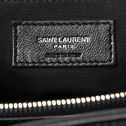 Saint Laurent Calfskin Y Quilted Monogram Large Loulou Shopper Black 6 of 16