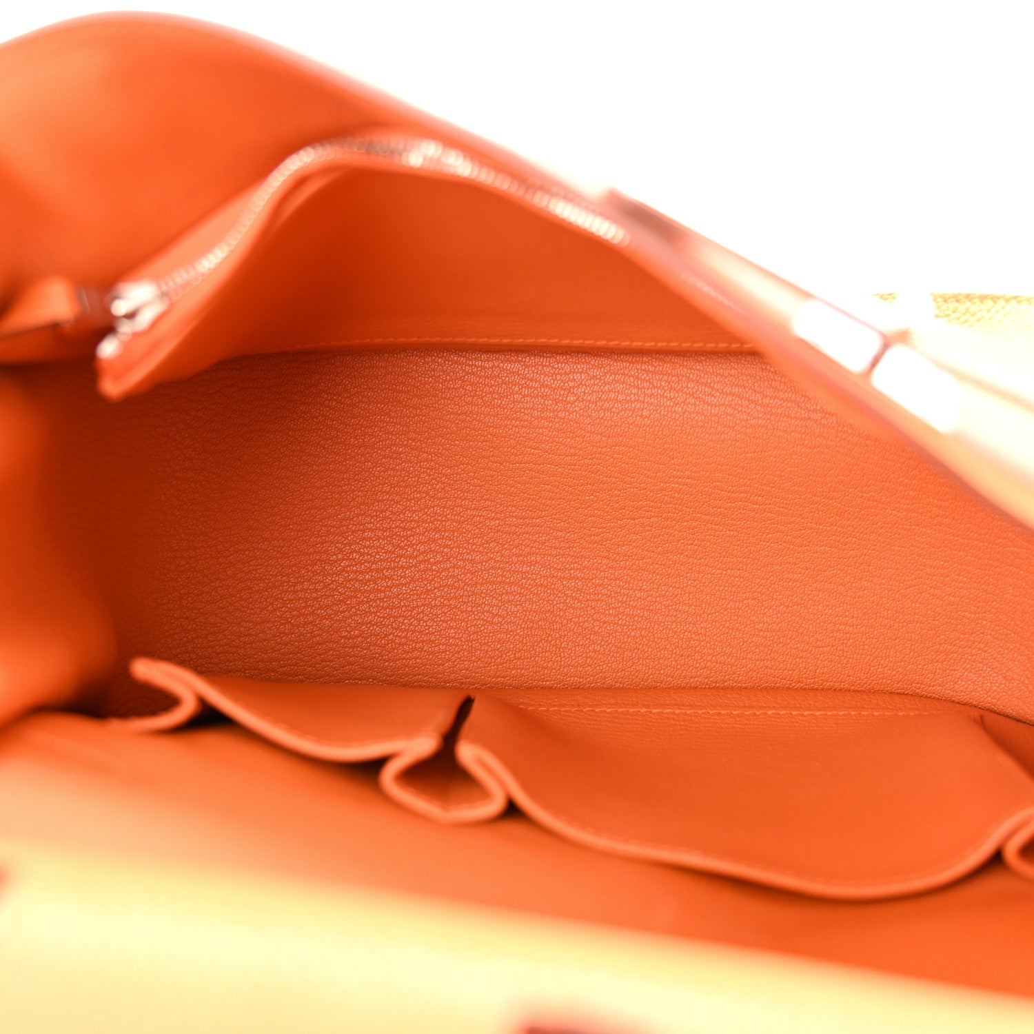 Hermes Taurillon Clemence Jypsiere 28 Orange 5 of 12