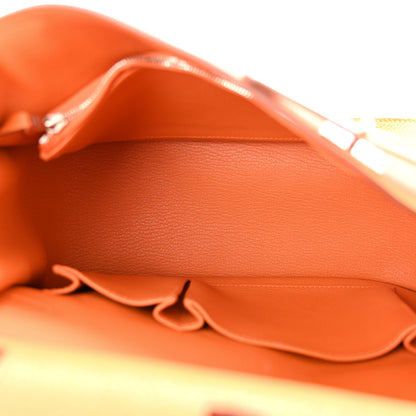 Hermes Taurillon Clemence Jypsiere 28 Orange 5 of 12
