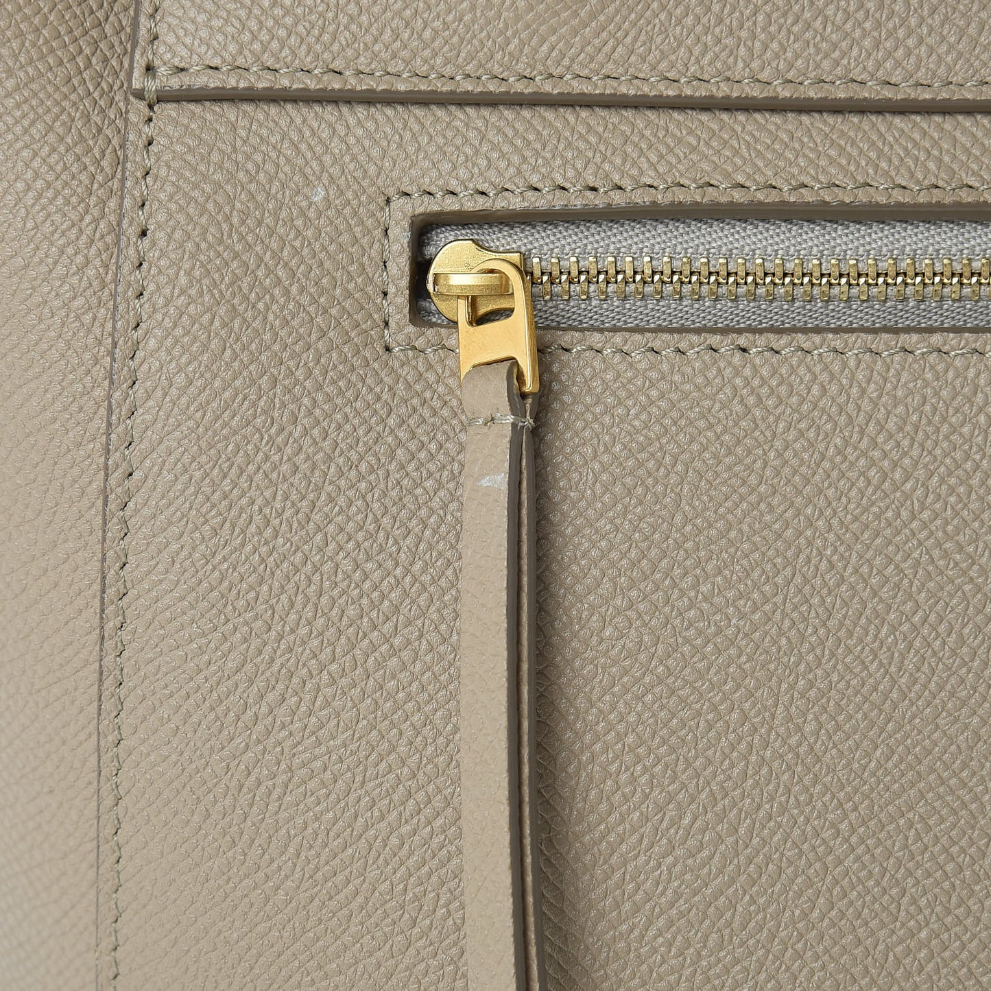 Grained Calfskin Micro Belt Bag Light Taupe