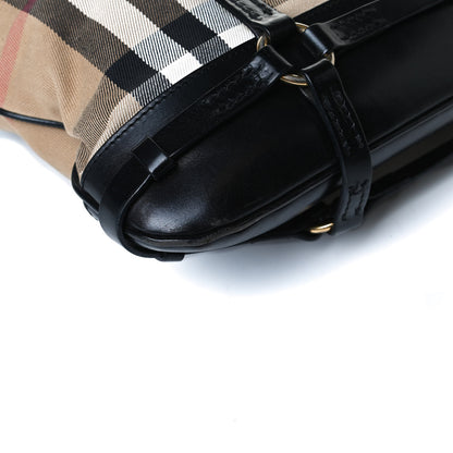 Burberry House Check Bridle Calfskin Tote Black 8 of 24
