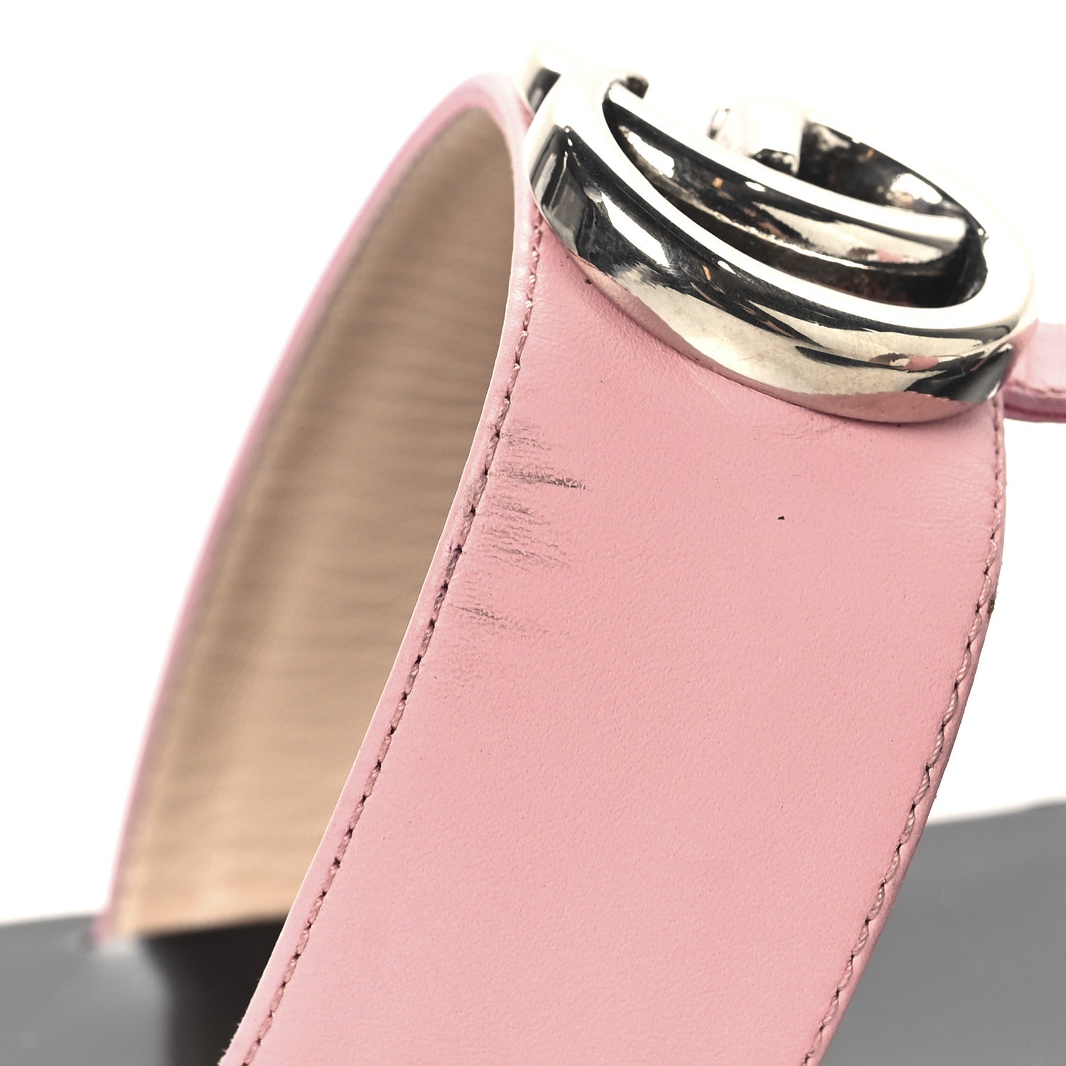 Gucci Calfskin GG Marmont Thong Sandals 37 Perfect Pink 9 of 9
