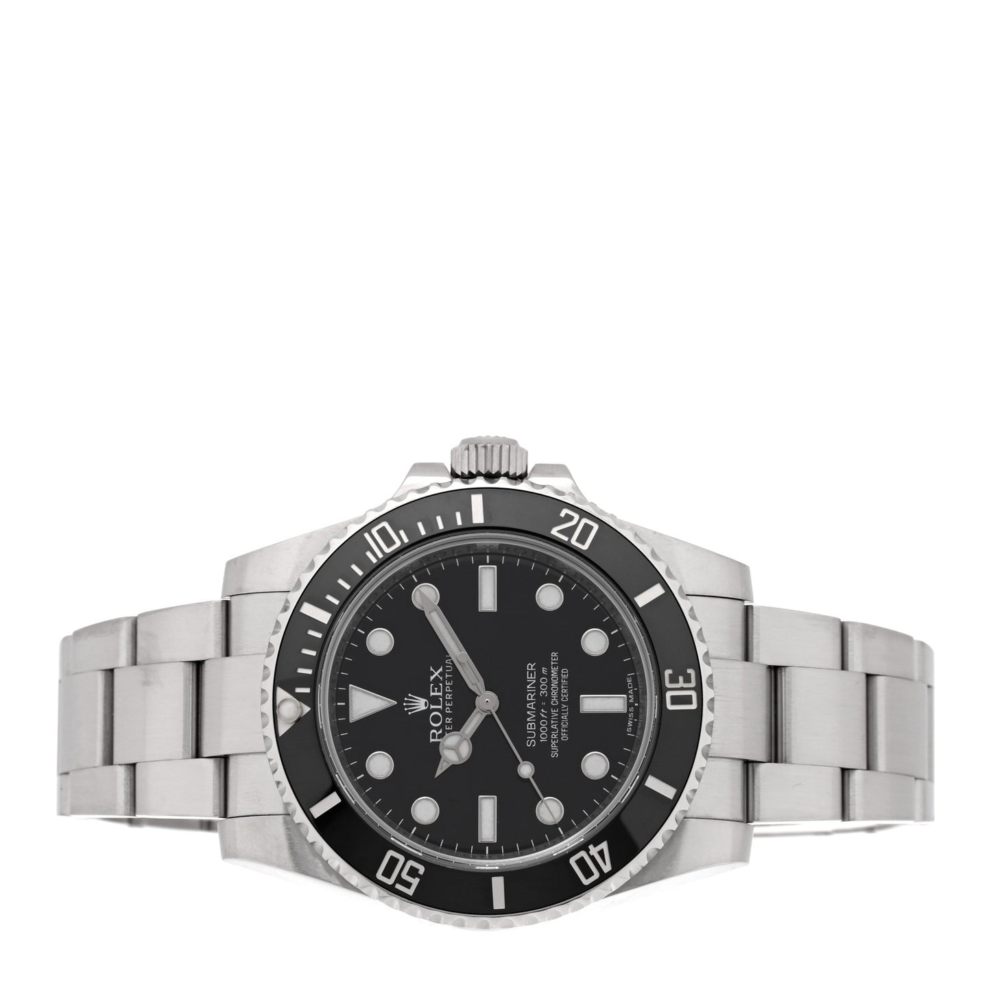 Stainless Steel 40mm Oyster Perpetual Submariner Watch Black 114060