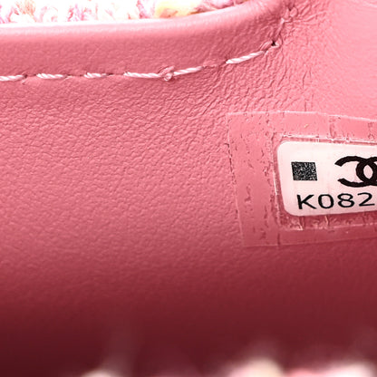 Chanel Tweed Quilted Mini Nano Kelly Shopper Pink 7 of 11