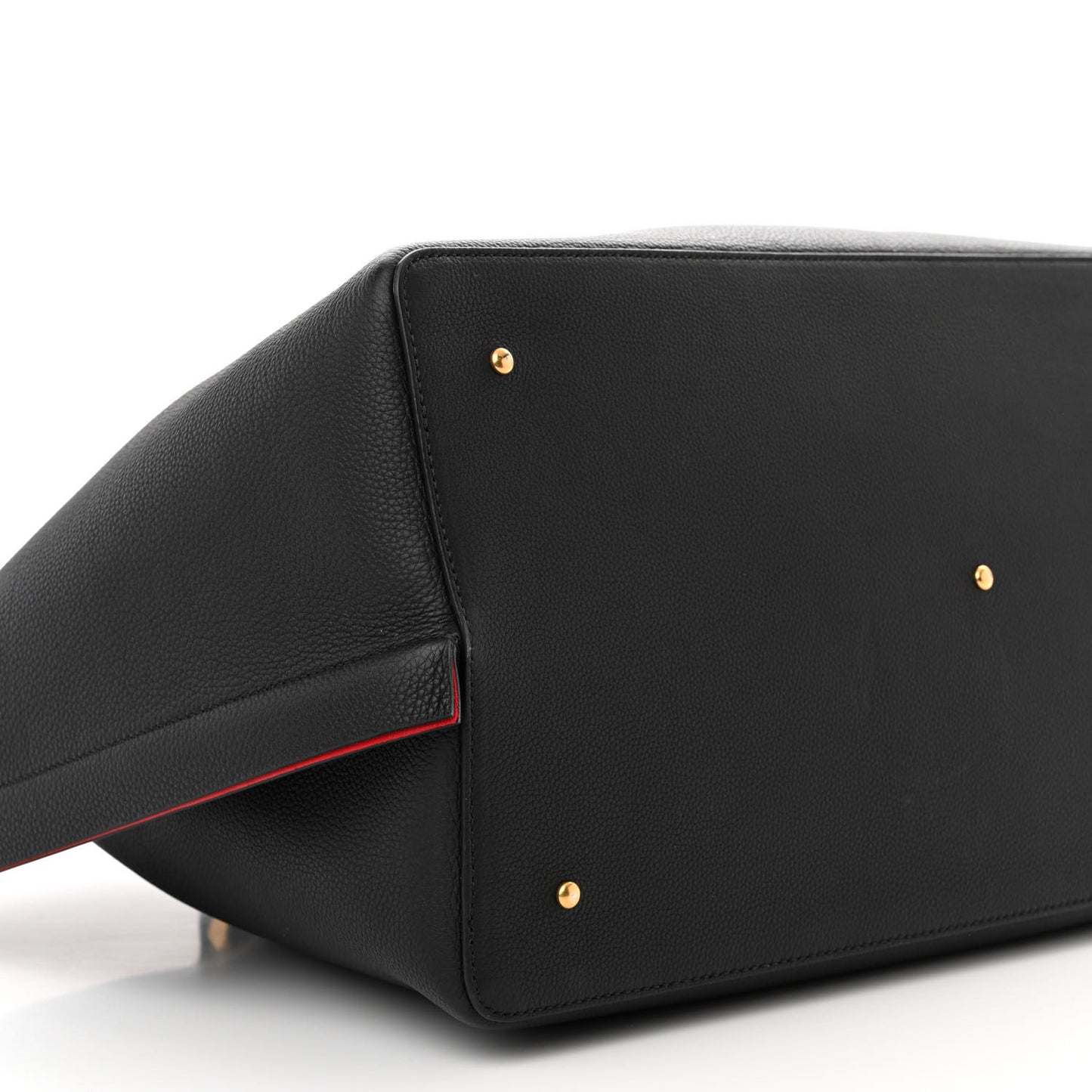 Grainy Calfskin Large VLogo Escape Shopper Black