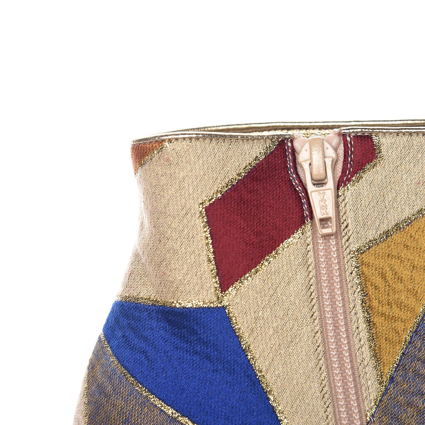 Nappa Silk Tissu Geometrique Hilconico 85 Booties 39.5 Multicolor