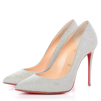 Christian Louboutin Glitter Sunset Pigalle Follies 100 Pumps 35 Silver 3 of 9