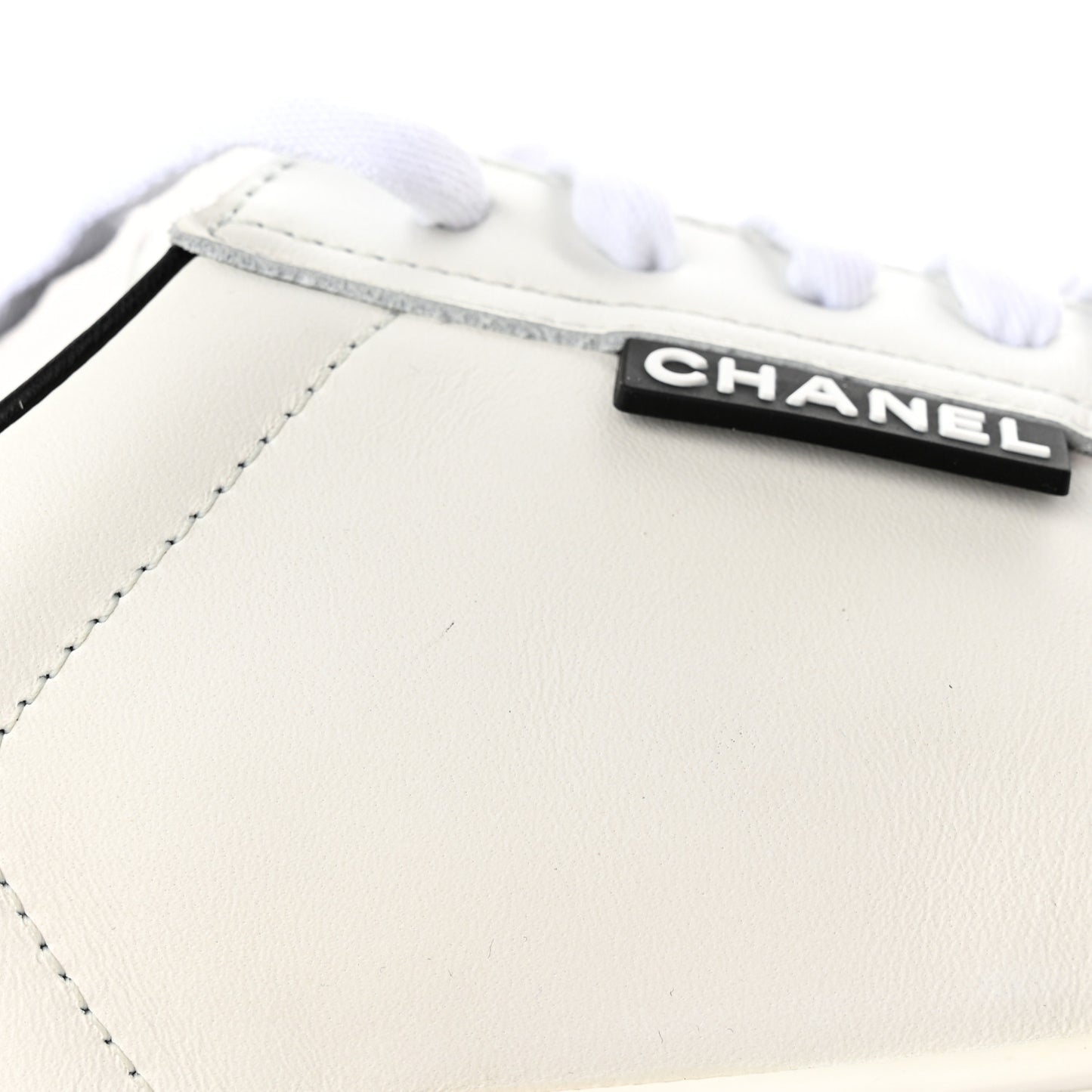 Calfskin CC Womens Sneakers 38 White