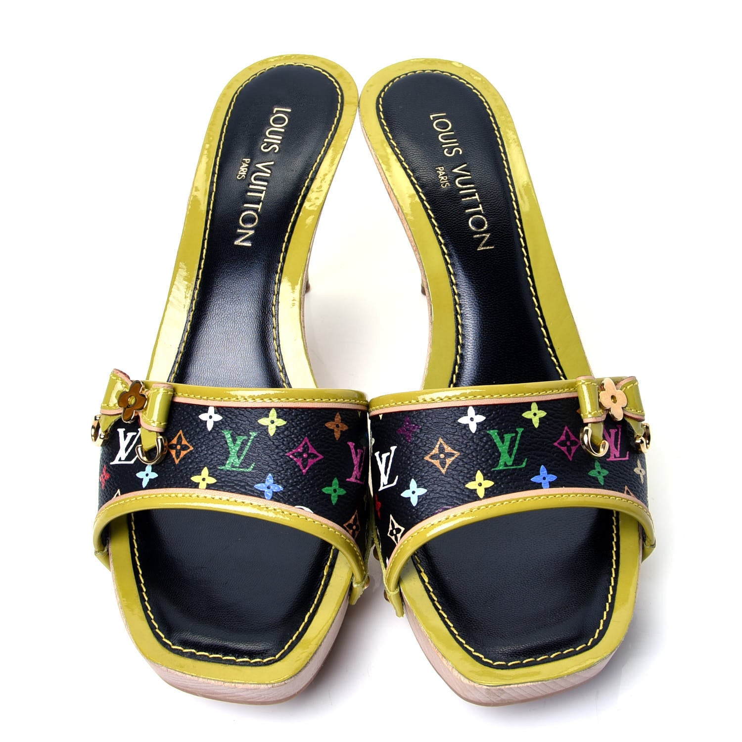 Louis Vuitton Monogram Multicolor Slides 41 Black 5 of 11