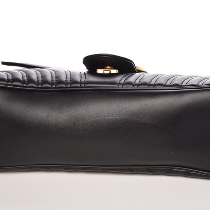 Gucci Calfskin Matelasse Large GG Marmont Shoulder Bag Black 13 of 13