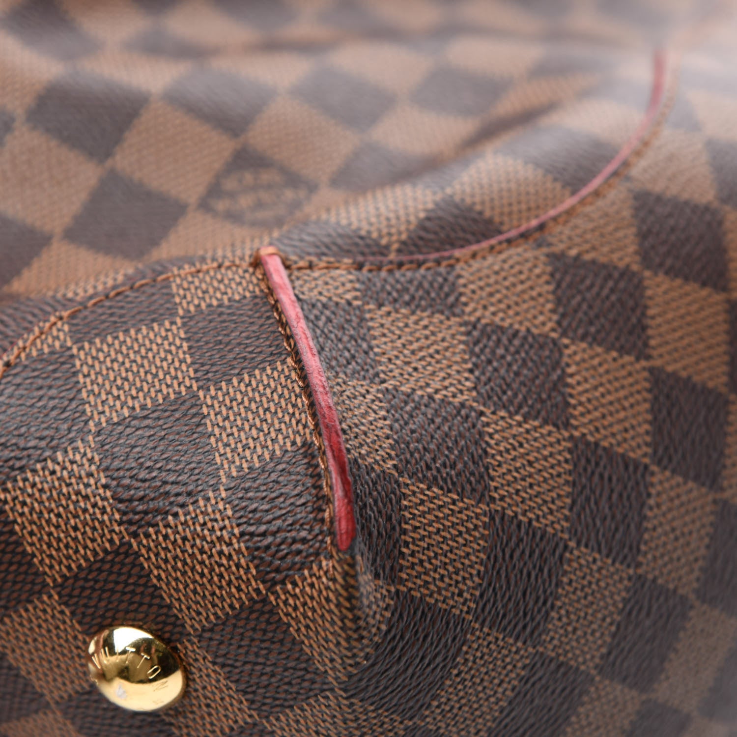 Louis Vuitton Damier Ebene Caissa Hobo Cherry 7 of 11