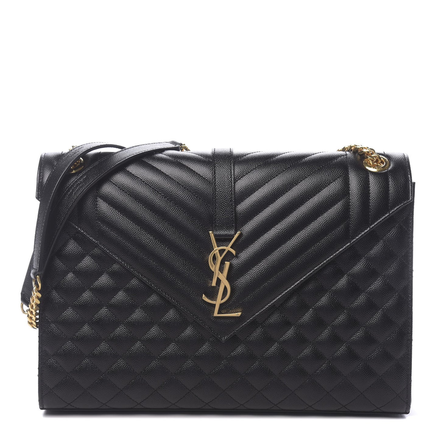 Grain De Poudre Large Tri-Quilt Monogram Satchel Black