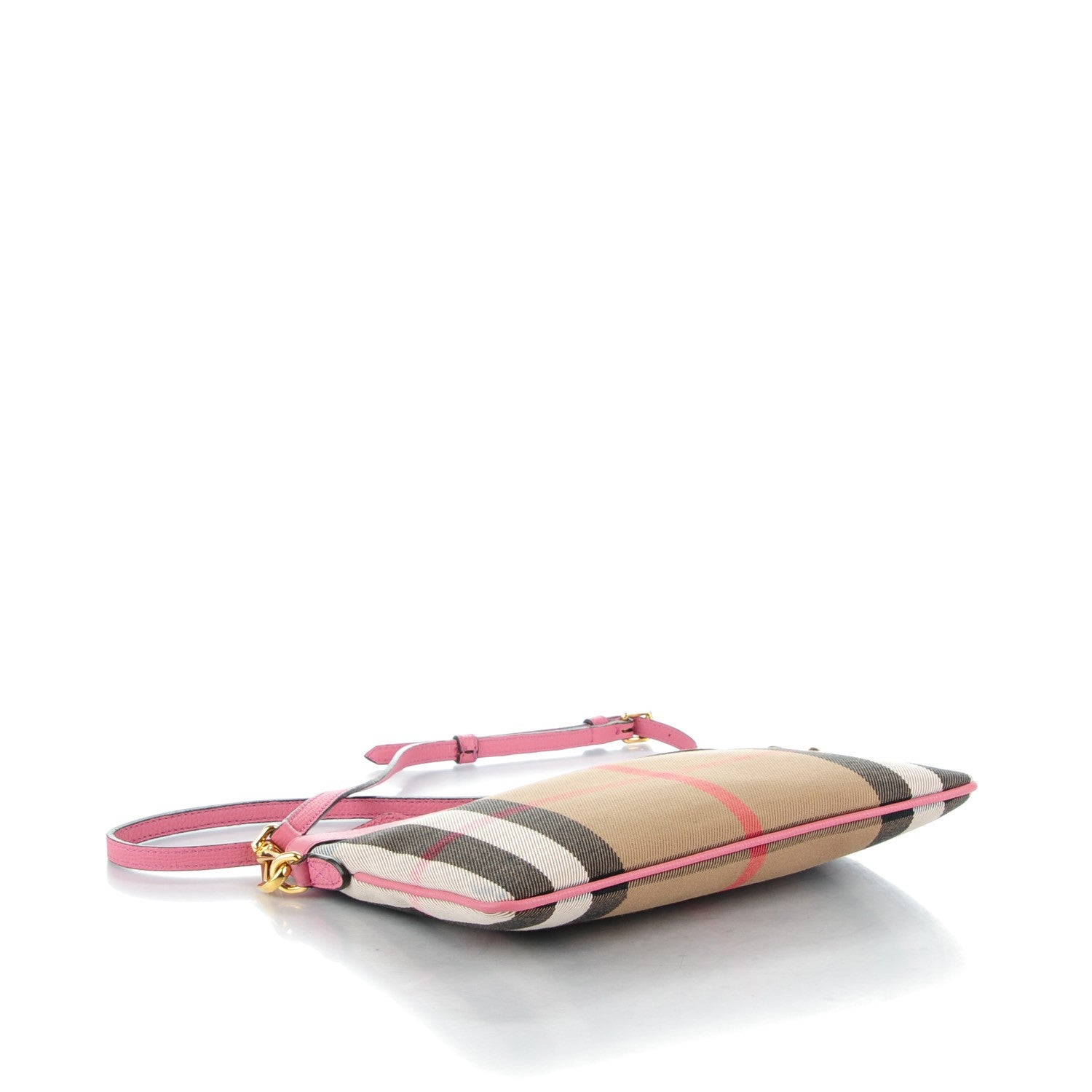 Burberry House Check Derby Peyton Crossbody Clutch Bag Pink 4 of 8