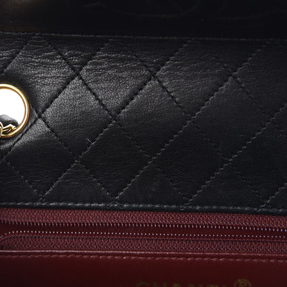 Chanel Lambskin Quilted Shoulder Flap Bag Black 30 of 34