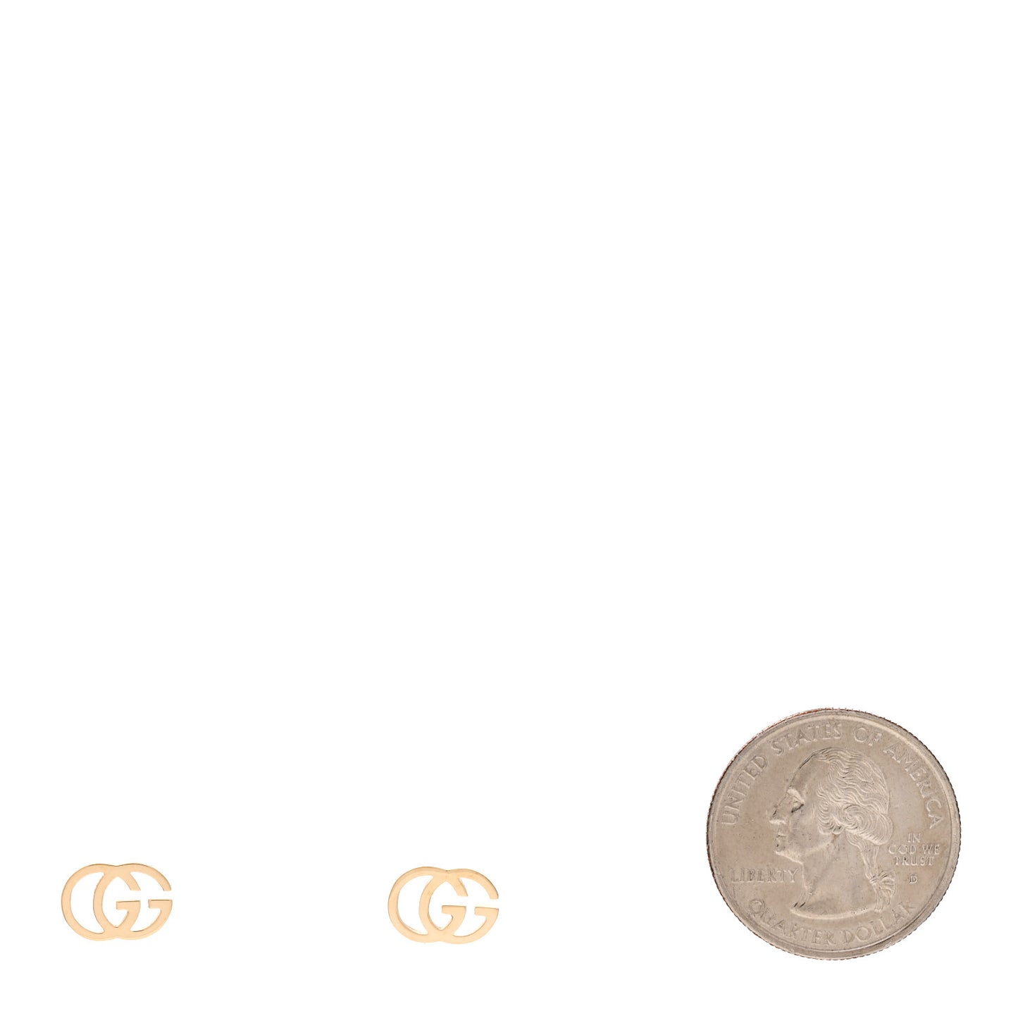 18K Yellow Gold GG Tissue Stud Earrings