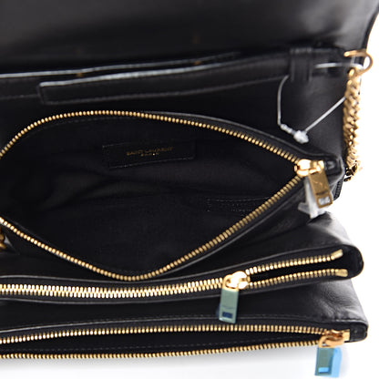 Saint Laurent Lambskin Diamond Quilted Monogram Angie Chain Bag Black 5 of 11