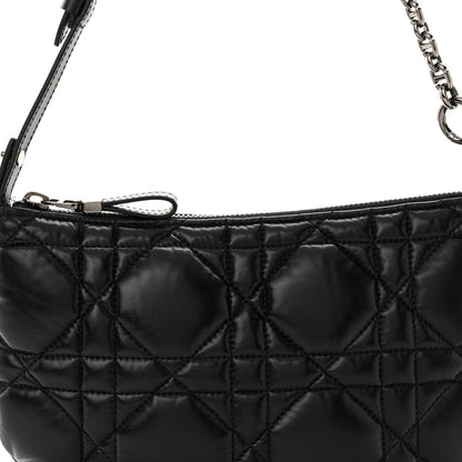 Christian Dior Calfskin Macrocannage Mini Dior Caro Tulip Bag Black 8 of 10