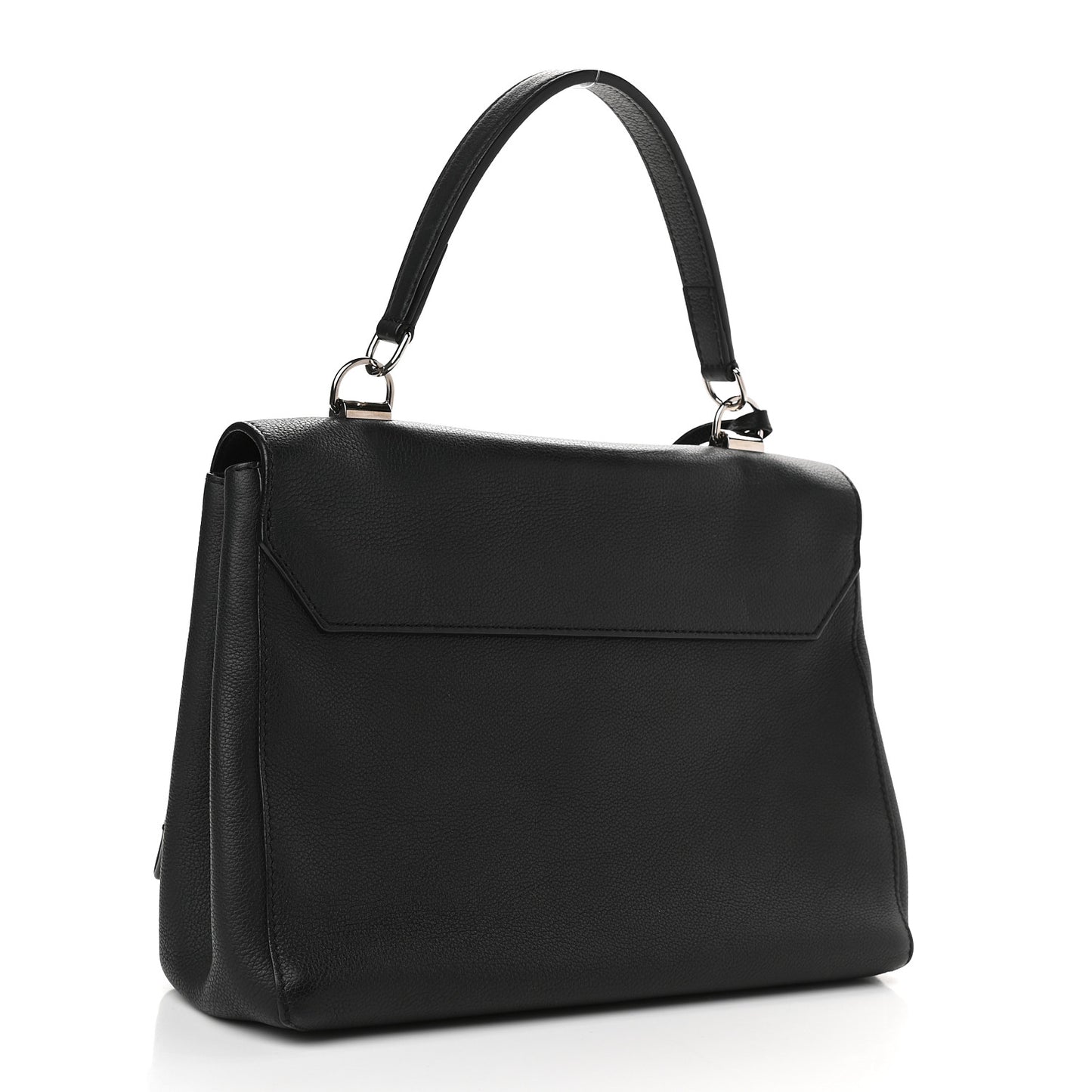 Soft Calfskin Lockme II Top Handle Black