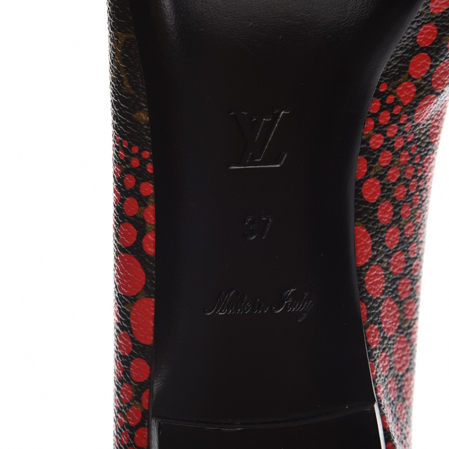 Louis Vuitton Monogram Kusama Town Flats 37 Red 6 of 8