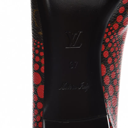 Louis Vuitton Monogram Kusama Town Flats 37 Red 6 of 8