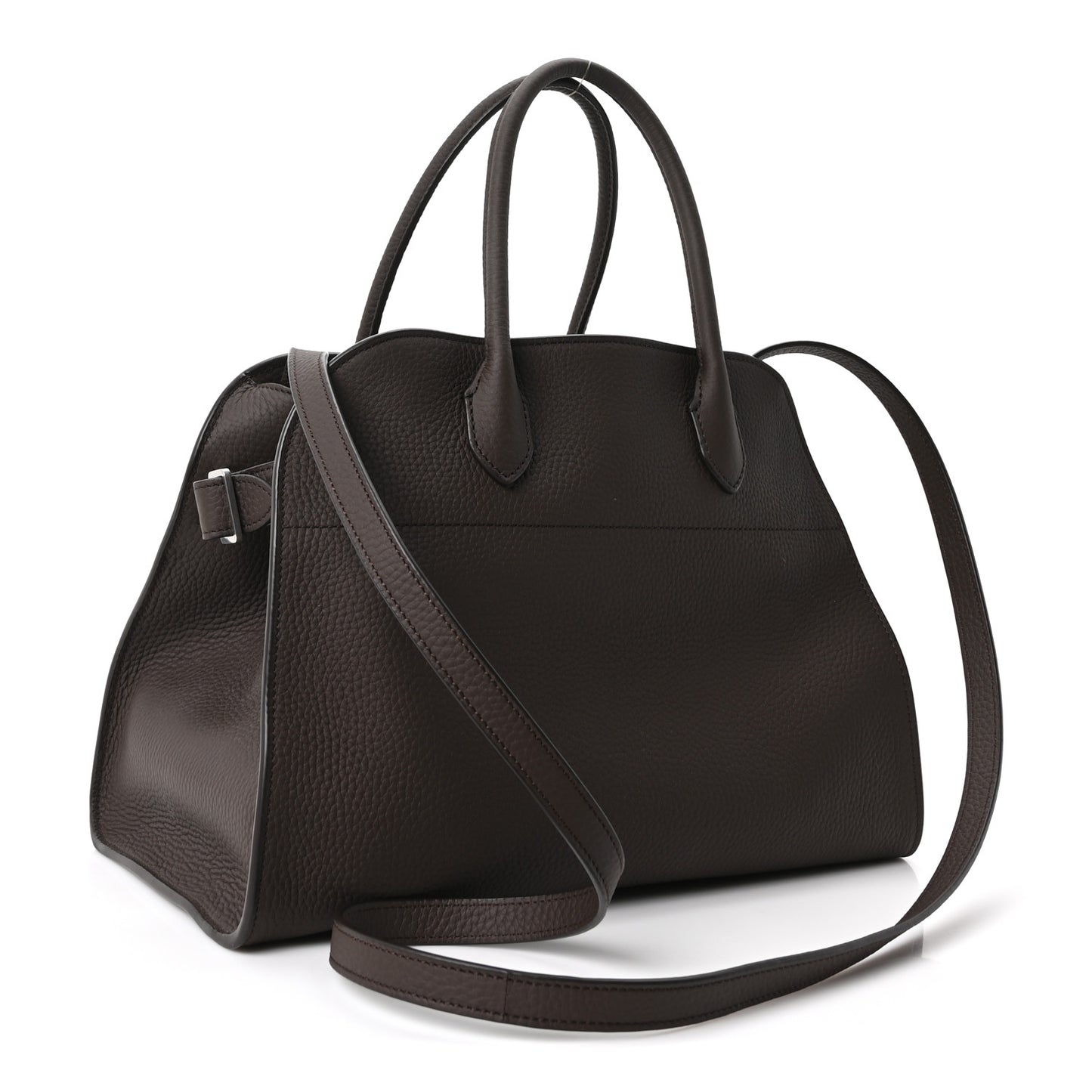 Matte Grained Calfskin Soft Margaux 12 Deep Brown